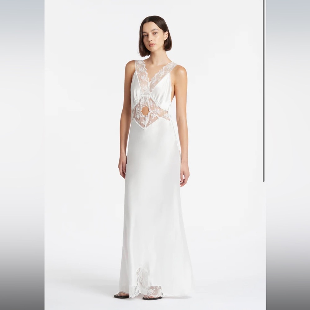 Aries Cut Out Gown Ivory